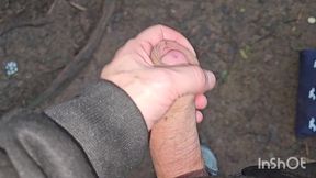 andando na trilha de pau duro.