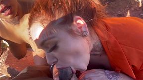 female convicts break out of jail and gets caught