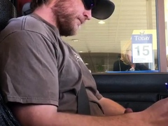 Horny Guy Bustin A Nut at the Bank ( Hands free Public Cum )