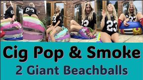 Smoking and Cigarette POPS for 2x Giant Beach Balls