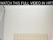 Solo girl with small tits,Isabella Both masturbates in VR