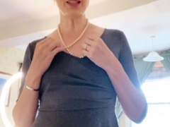 Blonde milf Tish with huge boobs masturbates