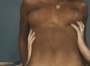 Sexy ebony teen tries a huge white dick