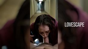 Scary Backrooms Babe Rides Trapped Guy