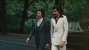 German retro guy with sexy mustache seduces and fucks hairy pusses