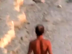 wanker at the beach