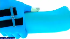 Futa My Little Pony Teases with Lollipop in Sparkling Blue Ensemble