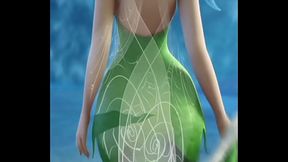 Tinkerbell small waist big butt(slow motion)