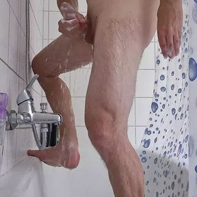 Shower CUM - jerking at my shower at home