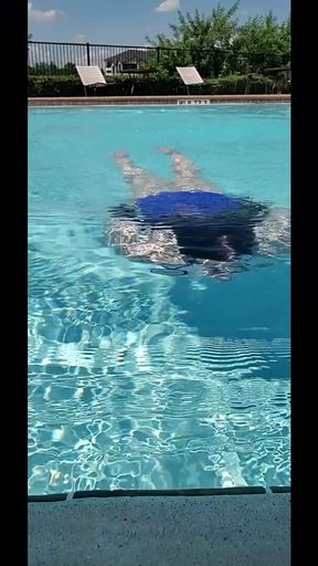 Big Inhales-exhales Asmr & Swimming in My Sexy Blue Swimsuit