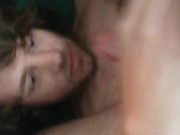 Eating own cum and self facial