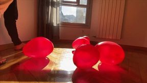 red ballons pop with ass