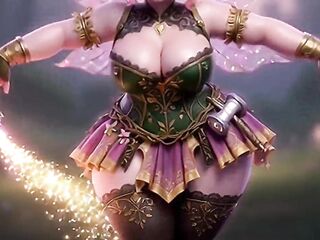 Thicc Pink Fairy Twerking Giant Booty with Magic Wand