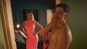 Stepson Sniffs His Busty Stepmothers Panties And Gets Caught - He Ends Up Fulfilling His Fantasy - Daniela Gomez And Angel Cruz