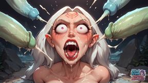 Milk Spray Orgasm: White Elf Goddess' Mind Break Hymen ***