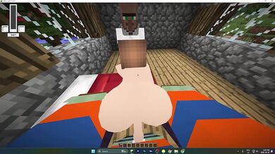 gets railed while playing Minecraft cartoon hentai sex game