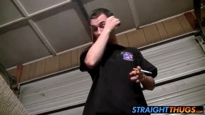 Paradox likes stripping and stroking his cock in the shower