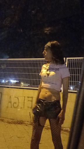 Crossdresser Exhibitionist Outdoors Part 1