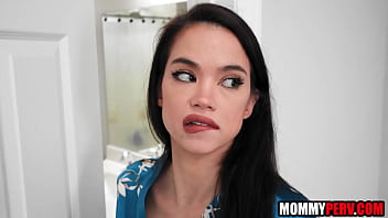 My asian stepmom was spying on me in the shower! | MommyPerv