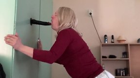 Playing with my big black dildo