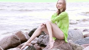 ”Skinny Ballet Dancer Annett Touches Her Gorgeous Naked Body!”