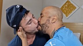 2 VERY HOT MEN KISSING WITH EXTREME INTENSITY AND DESIRE - BY JAMAL SANGENT AND LEON DIAS - CLIP 3