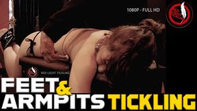 Tickling Bench for Ticklish MAYA! Petite Girl Tied Up, Foot Tickled, Small Wrinkled Soles | Sensitive Feet & Armpits Fetish Bondage Tickle | 1080P FULL HD