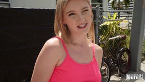 Excited busty teen Melody Marks penetrated in the doggy style
