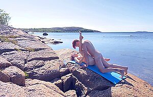 Remlic, solrig sex i naturen, et smukt par