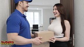 ela recebeu uma encomenda especial [ gerado por ia ]