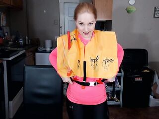 Inflating an Airplane Life Vest
