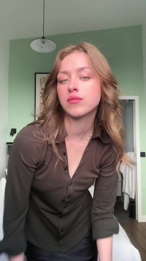 Swedish brunette shows off her non-nude body
