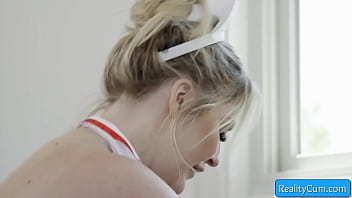 Nurse Jenna Starr gives a hot blowjob to her client