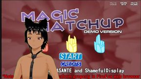 Magic Match up - Doing a strip tease game and enjoying it