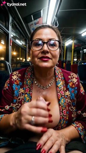 Woman in a bus