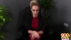 CFNM POV MILF sucking and jerking cock in amateur closeup