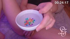 gel balls and cum shooting out of my tranny dick