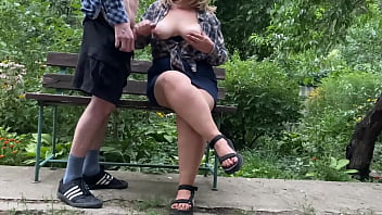 My mother-in-law&#039_s gorgeous natural tits are finally all covered in my warm cum! Dreams come true!