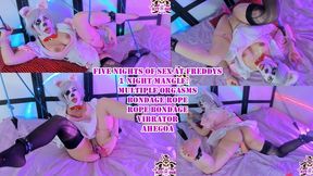 FNAF 1 Night Mangle: BondageRope, Vibrator &Multiple Orgasms . Black Kitsune Fox