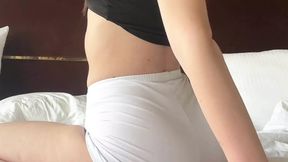 yoga in perfect beautiful bad with shorts