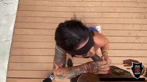 monica santhiago takes the bbc out of rome major to give him a bj!