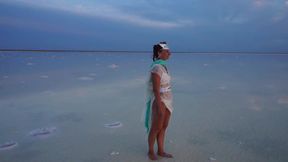 Light Brown and Light Blue Sunset