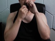 Asian Hunk Stroking  and Loud Moaning