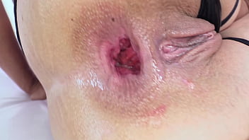 Strong DAP. anal. latina girl. big gape. ROUSSE BLACK. cum.