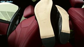 Playful big soles in the car - MP44