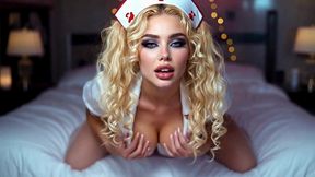 provocative nurse in tight uniform: hard fuck and cum on face ai generated