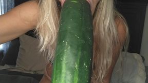 Husband turned self into a cucumber I devour him. I'm with his boss now