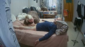 My Stepmom Interrupted My Hand Job, Gave Me a Deep Blowjob and Swallowed My Cum