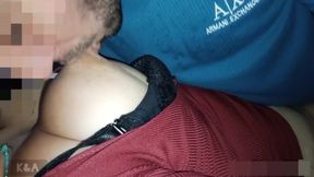 Kissing and big tits sucking while we fuck as a missionary, he loves to be breastfed