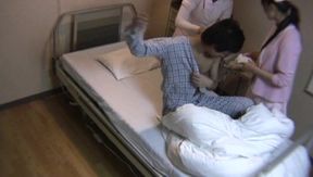 Tokyo Nurses Seduce Patient in Steamy MFF Threesome Action